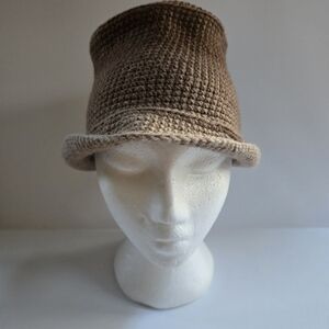 Brown Hombre Crochet Bucket Hat